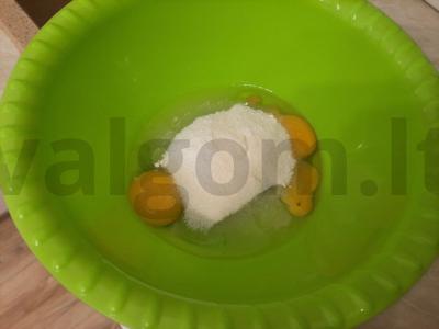 Tortas „Patingėlis“ Žingsnis 1