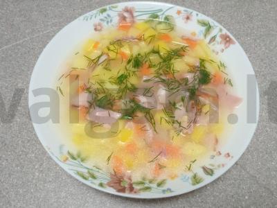 Sriuba su virta-rūkyta šonine ir pttim makaronais pagrindine nuotrauka