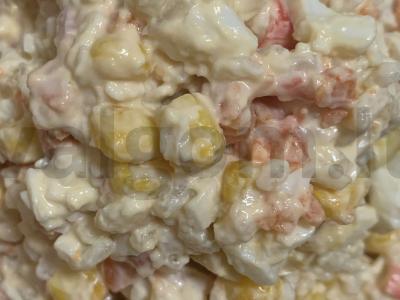 Krabų salotos su alyvuogėmis Žingsnis 3