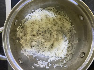 Rizoto su ryžiais ir tofu sūriu Žingsnis 1