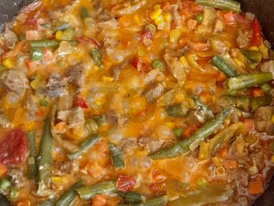 Meksikietiška mišrainė su kalakutiena pietums Žingsnis 5