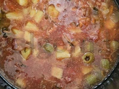 Sūrus sultinys su bekonu ir rūkyta kiaulės šonine Žingsnis 5