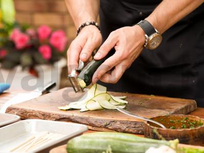 Spidini su jūrų lydeka ir grilyje keptais cukinijomis Žingsnis 3