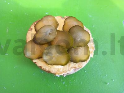 Sūrio burgeris su rūkytomis vištienos krūtinėlėmis Žingsnis 4