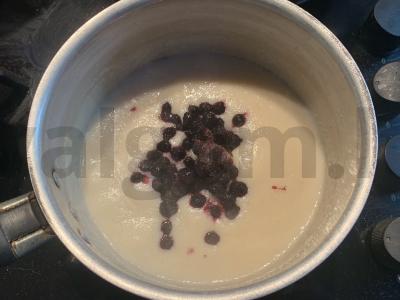 Mannos košė su kokosų pienu, mėlynėmis ir ruduoju cukrumi Žingsnis 3