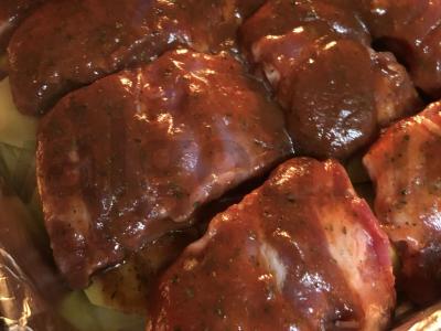 Kiaulienos šonkauliai pomidorų padaže Žingsnis 7