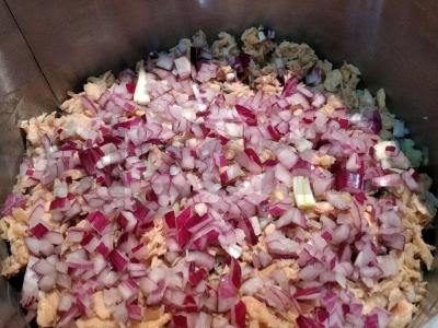 Skanius salotas su lašiša „Švelnumas“ Žingsnis 2