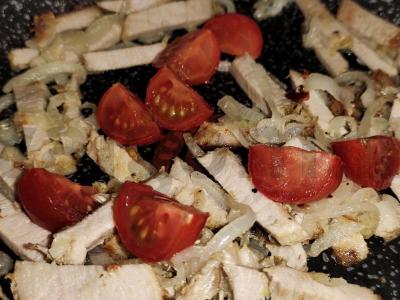 Paruošta makaronai su mėsa ir daržovėmis Žingsnis 6