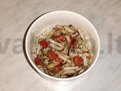 Paruošta makaronai su mėsa ir daržovėmis Žingsnis 8