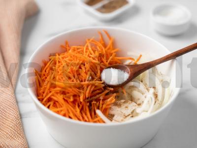 Korejiškai marinuoti baklažanai su morkomis Žingsnis 5