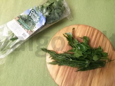 Užkandis „Žalioji pagalvė“ Žingsnis 1