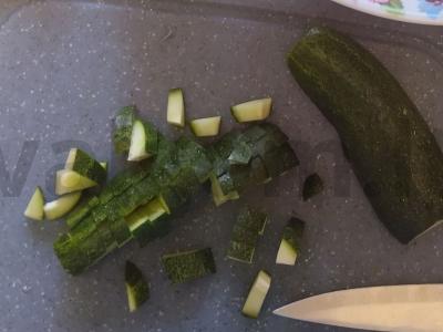 Šviežių ir virtų daržovių salotas „Kaleidoskopas“ Žingsnis 3