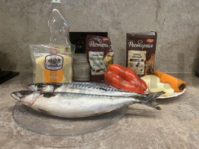 Skumbrė, įdaryta daržovėmis Žingsnis 1