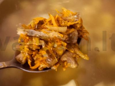 Pirmas patiekalas „Sriuba su polba ir grybais“ Žingsnis 6