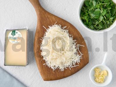 Pesto-humus su pomidorų trapučiais Žingsnis 1