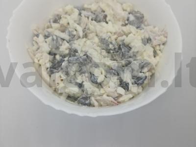 Salotos su kalmarais, miško grybais ir juodaisiais sezamais Žingsnis 3