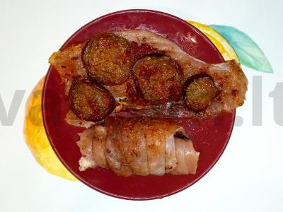 Kiaulienos ritinėlis su baklažanu Žingsnis 5