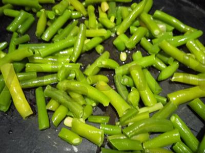 Lašiša, kepta su žiedine kopūstu ir pupelėmis Žingsnis 1