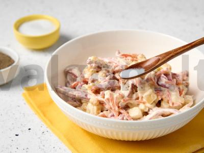 Salotas „Vyrų kaprizas“ su dešra Žingsnis 3