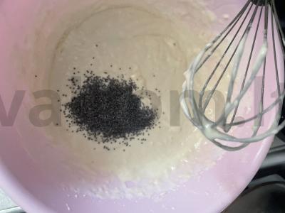 Širdelės blynai su aguonomis Žingsnis 3