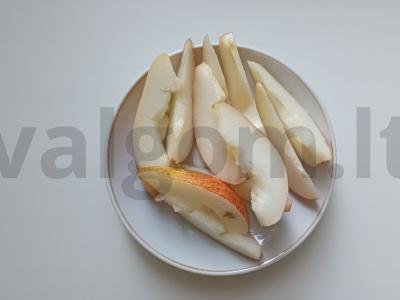 Keksas su kriauše ir sviestiniu karameliniu be miltų Žingsnis 7