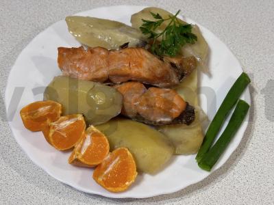 Skani upėtakis su mandarinų skiltelėmis Žingsnis 5