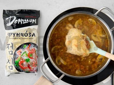 Vegetariškas sriuba su funchoza ir grybais Žingsnis 5