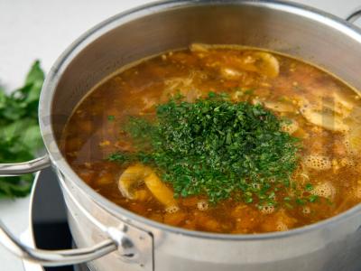 Vegetariškas sriuba su funchoza ir grybais Žingsnis 6