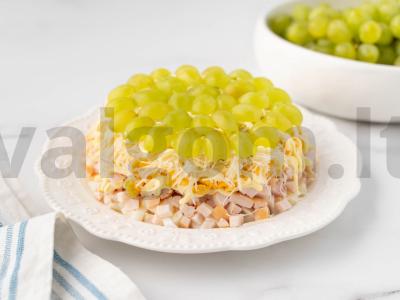 Salotas „Vynogradinka“ su vištiena ir sūriu Žingsnis 6