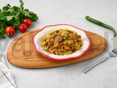 Kukurūzų plovas su kalakutų šlaunelėmis pagrindine nuotrauka