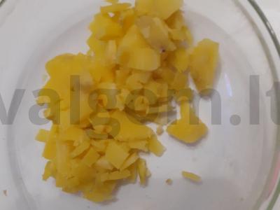 Salotas „Drakonėlis“ su kiviais Žingsnis 1