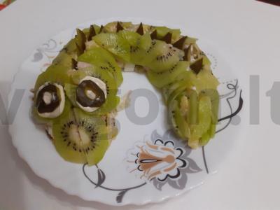 Salotas „Drakonėlis“ su kiviais Žingsnis 8