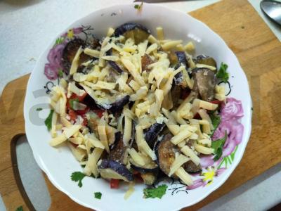 Šiltas salotas su baklažanais Žingsnis 4