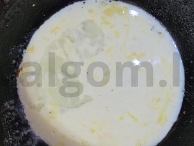 PP lavašas omlete su sūriu ir kumpiu Žingsnis 2