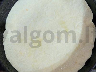 PP lavašas omlete su sūriu ir kumpiu Žingsnis 3