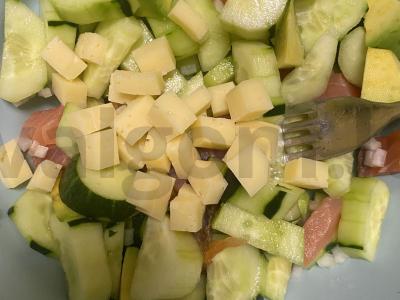 Salotas „Žalias“ su sūriu Žingsnis 3