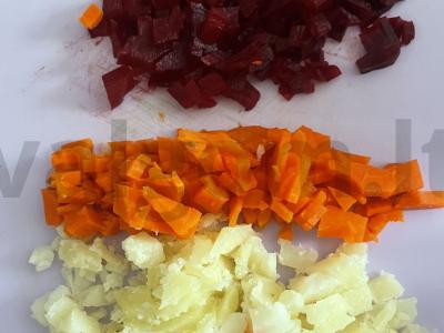 Greitas vinigretas su raugintais kopūstais Žingsnis 4