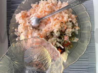 Greitas vinigretas su raugintais kopūstais Žingsnis 8