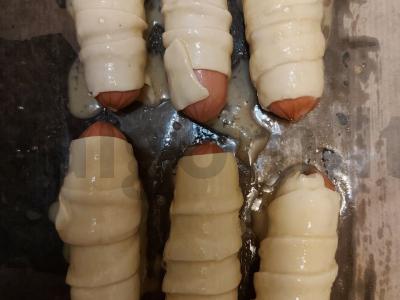 Dešrelės sluoksniuotoje tešloje greitai Žingsnis 4