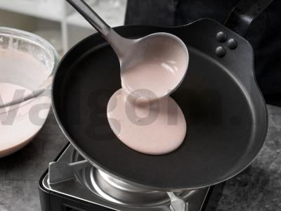 Aviečių blynai su žemės riešutų kremu ir varške Žingsnis 6