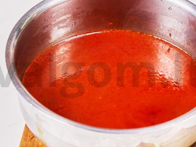 Rūgščiai saldus padažas su sultimis ir imbieru Žingsnis 2