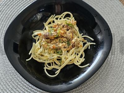 Spagečiai su širdelėmis grietinės padaže Žingsnis 6