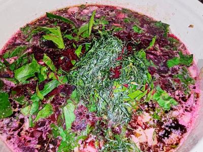 Pirmas patiekalas „Botvinya“ Žingsnis 6