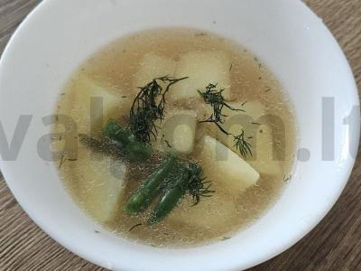 Kalakutienos sriuba su šaldytomis pupelėmis pagrindine nuotrauka