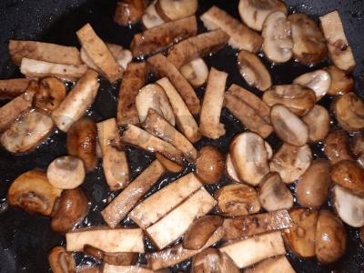 Salotas su pttim makaronais ir karališkais grybais Žingsnis 4