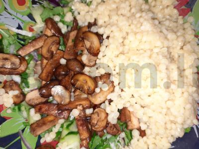 Salotas su pttim makaronais ir karališkais grybais Žingsnis 6