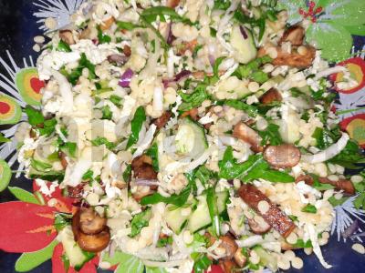 Salotas su pttim makaronais ir karališkais grybais Žingsnis 7