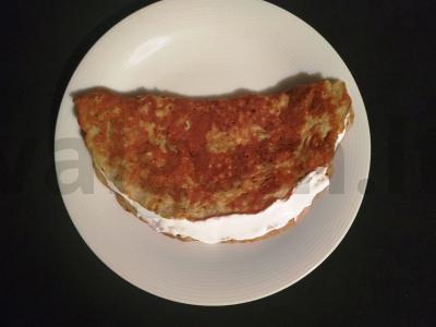 Avižų blynas su grietine pagrindine nuotrauka