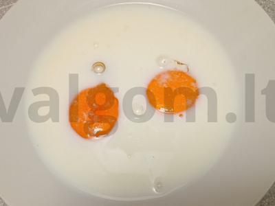 Omletas su žuvimi ir daržovėmis Žingsnis 5