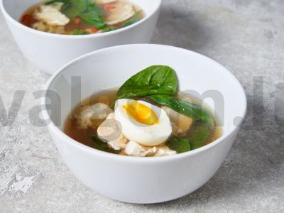 Ramenas su vištiena ir špinatais Žingsnis 5